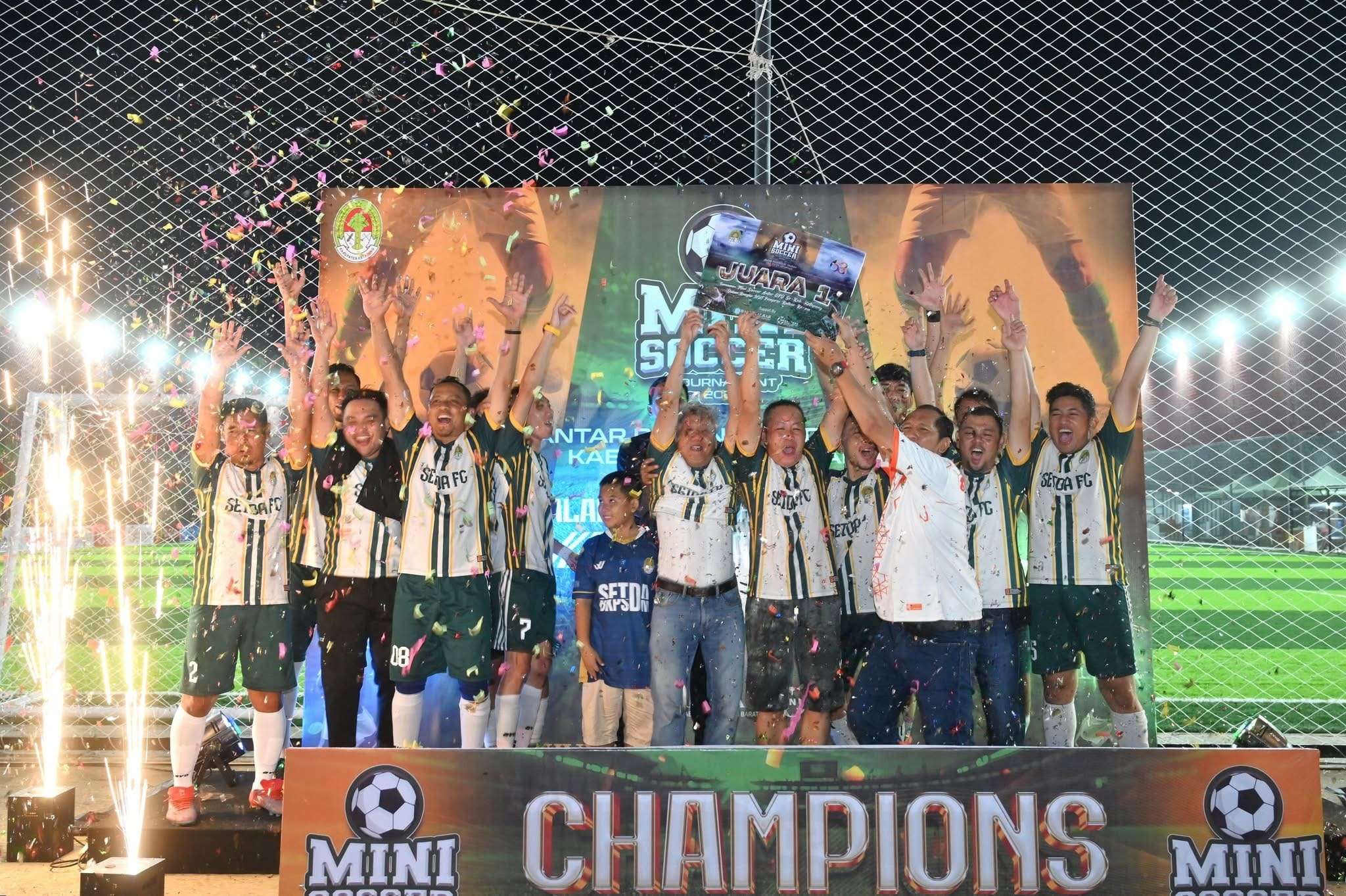 Tim Setda Juarai Mini Soccar HUT 68 Provinsi