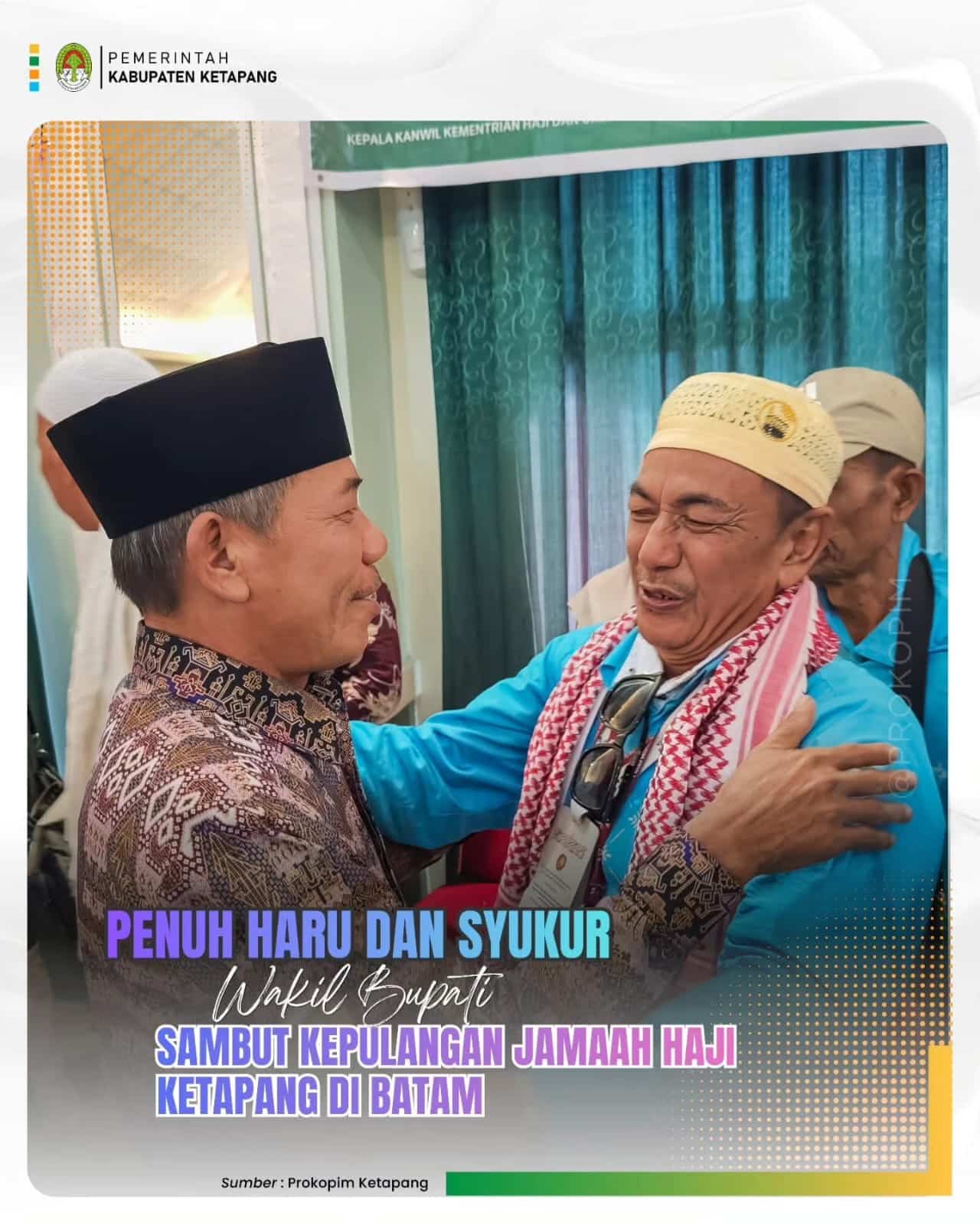 Wabup Jamhuri Sambut Kedatangan Jamaah Haji Ketapang di Asrama Haji Batam