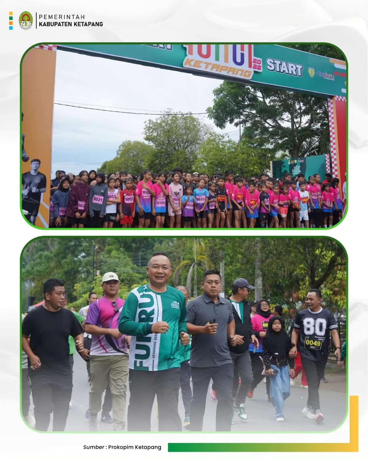 Bupati dan Wabup Ketapang Buka Ketapang Fun Run 2026,