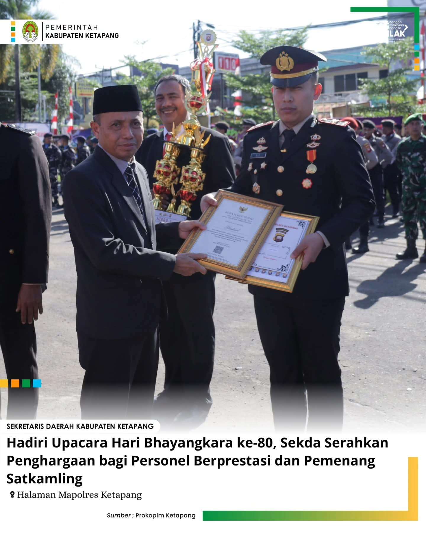 Sekda Ketapang Hadiri Upacara Hari Bhayangkara ke-80